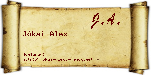 Jókai Alex névjegykártya